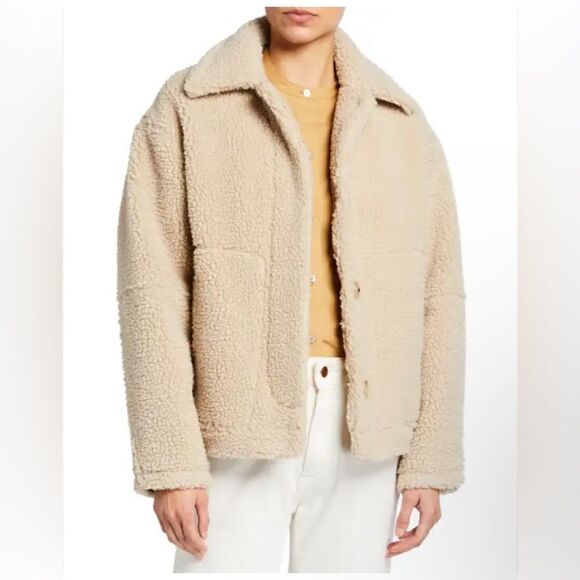 Vince Women's Button Front Sherpa Jacket Size S - Picture 1 of 12